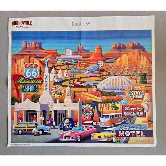 Boardwalk Puzzle Company Iconic Places Route 66 1000pc Andy C Ellis 2024 - Picture 6 of 7